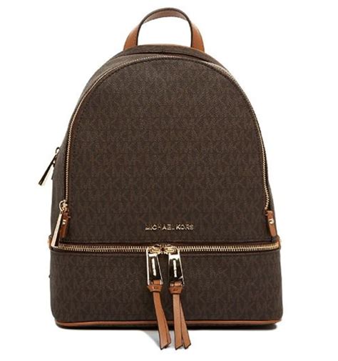 Michael Kors Phoebe Medium Zip Pocket Backpack Brown MK 